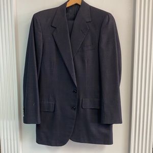 Dark blue plaid suit by Oxford Clothes Size 40T